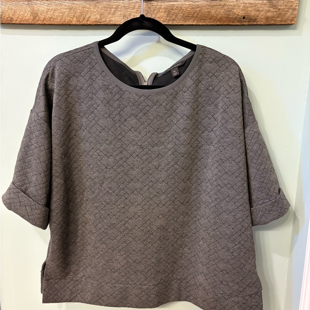 Banana Republic Charcoal Quilted Blouse